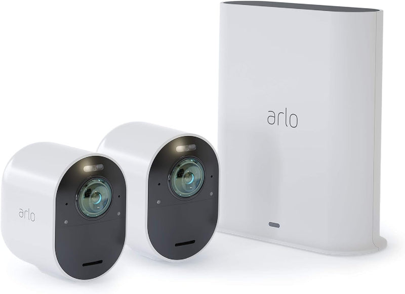 Arlo VMS5240-100NAR 4K Wireless Security System - 2 Camera Kit - White Like New