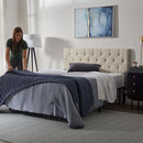 Lucid Mid-Rise Upholstered Headboard Lucy Q by LUCID Home - Queen - Pearl - Like New