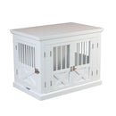 ZOOVILLA MERRY PRODUCTS TRIPLE DOOR MEDIUM DOG CRATE, COLOR WHITE - Like New