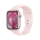 APPLE WATCH SERIES 9 (GPS) 45MM PINK ALUM CASE WITH LIGHT PINK BAND MR9G3LL/A - Like New