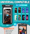 Hiearcool Waterproof Phone Pouch, Fits up to 8.3", iPhone Android, 1 Pack - Teal Like New