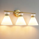 WOSHITU Bathroom Vanity Light Fixtures For over Mirror - Brushed Gold - 3 Lights - Brand New