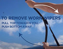 AUTOTEX CLIX WIPERS 14" BLUE CARBON FIBER RACING INSPIRED CARBON FIBER - BLUE - Like New