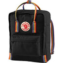 23620 Fjällräven Kånken Rainbow Black/Rainbow Pattern One Size - Brand New