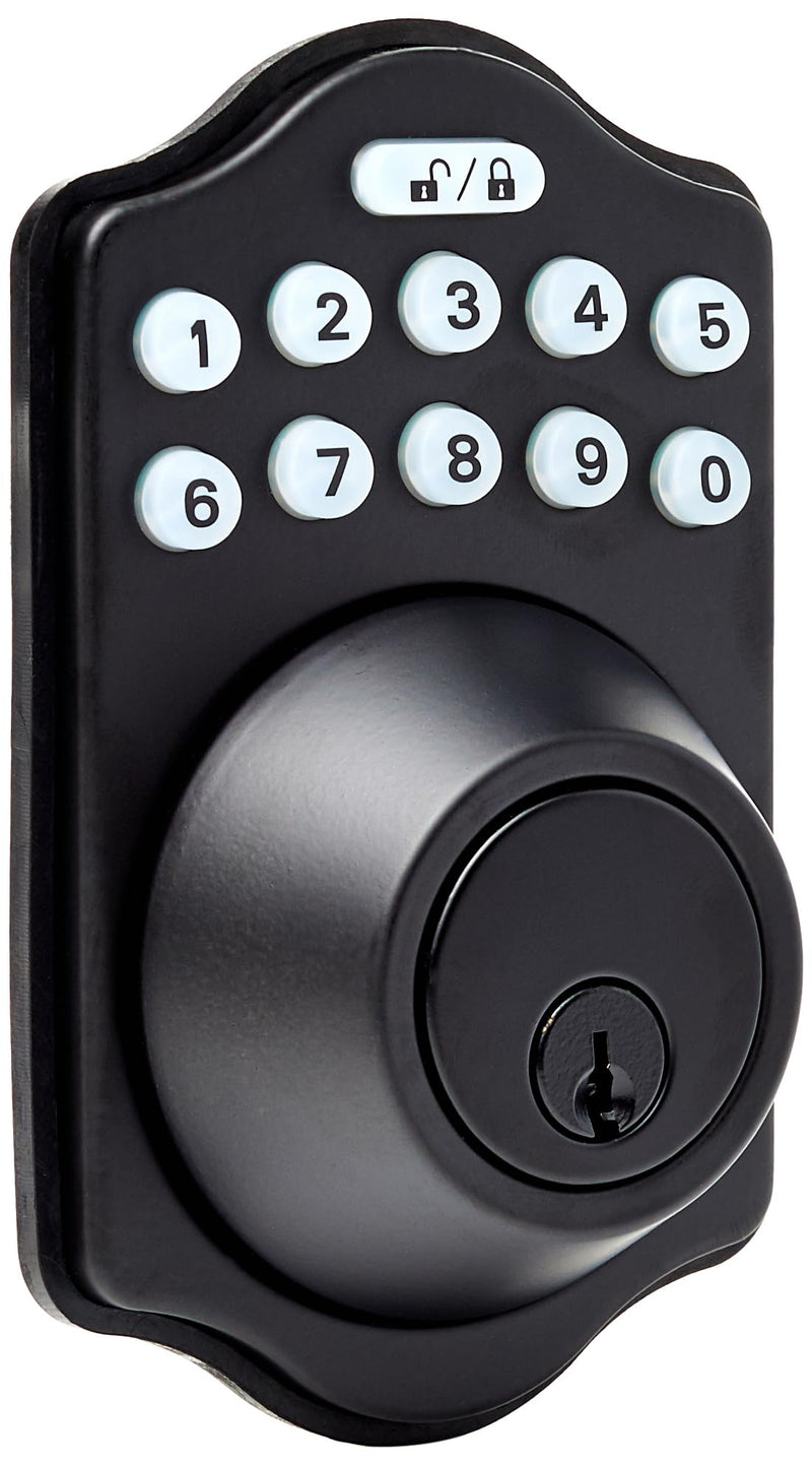 Amazon Basics Electronic Keypad Deadbolt Door Lock Touch-Control 1-Pack - Black - Like New