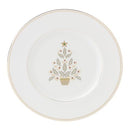Lenox 897867 Federal Gold Tree Accent Plates, Service For 4, Christmas Dishes - Like New