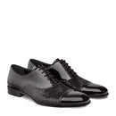Mezlan Davos Mens Luxury Lace-Up Dress Shoes Black Formal Blucher Oxfords 11 - Brand New