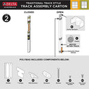 Delta SDLT060-C-R Sliding Tub Door Track 60" Assembly Kit - Chrome - Brand New