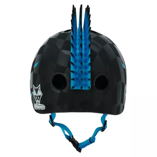 RASKULLZ FLAME HAWK CHILD BIKE HELMET - BLUE/BLACK - Like New