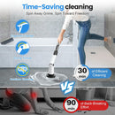 AMILUO ELECTRIC SPIN SCRUBBER, 600 RPM CORDLESS BATHROOM CLEANING BRUSH - WHITE - Like New