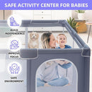 SUPOSEU BABY PLAYPEN LARGE PLAY YARDS 360° VISIBILITY - BLACK - Scratch & Dent