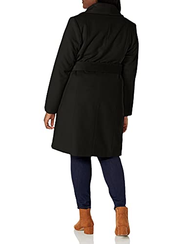 COLE HAAN WOMEN'S BELTED WOOL CLASSICALLY ELEGANT COAT - SIZE 2 - BLACK - Brand New