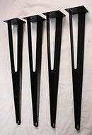 V Shape Hairpin Set/4 28“ or 18" Metal Table Leg Slick Modern Design (28 inch) - Brand New