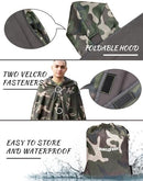 DUKUSEEK HOODED STADIUM BLANKET CAMOUFLAGE WATERPROOF FLEECE 79x56 - Like New