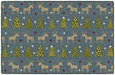 Brumlow Mills Holiday Delight Washable Festive Trees & Reindeer Holiday Rug - Brand New