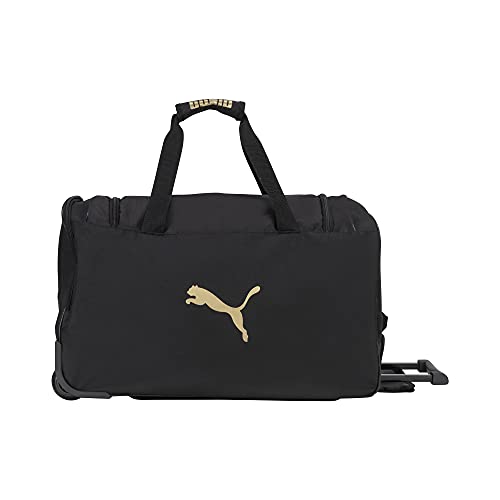 Puma Evercat 22" Wanderer Rolling Duffel Bag Black/Gold - Brand New