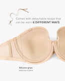 854119 WACOAL WOMEN'S RED CARPET STRAPLESS CONVERTIBLE BRA SAND SIZE 36D - Like New