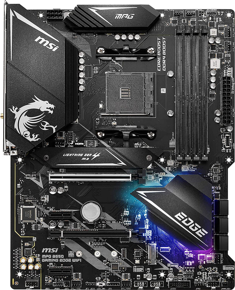 MSI MPG B550 GAMING EDGE WIFI GAMING ATX MOTHERBOARD AMD AM4 PCIe 4.0 - BLACK - Like New