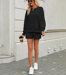 FKEEP Women 2 Piece Outfits Oversized Fall Clothes FK020-2PC-BLACK-XL Black - Brand New