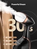 KEENSTAR STEAMER CLOTHES HANDHELD GARMENT 1500W 250ML WATER TANK - BLACK/GOLD - Like New