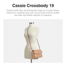 Coach Women's Embossed Croc Cassie Crossbody 19 Bag Buff - Like New