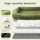 VACQUEEN EXTRA LARGE DOG BED - 72"x48"x10" Washable Floor Beds - ARMY GREEN - Like New