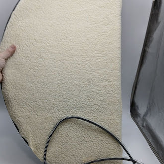 K&H MANUFACTURING HEATED PET MAT, 30X10, WIRED - BLACK/BEIGE - Like New