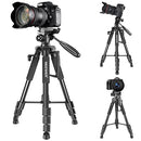Neewer Portable 56" Aluminum Camera Tripod Swivel Pan Head - SAB234 (Black) - Like New