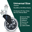THE OFFICE OASIS - THE ORIGINAL ROLLERBLADE OFFICE CHAIR WHEELS (AS SEEN ON PBS) - Like New