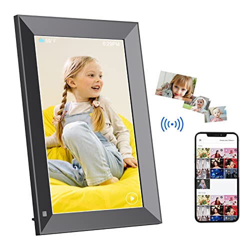 ZCYGE DIGITAL PHOTO FRAME 10.1" ELECTRONIC PICTURE WIFI APP M10R6 - BLACK New