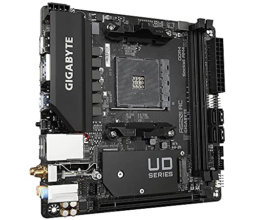 GIGABYTE A520I AC AMD A520 SOCKET AM4 MINI ITX DDR4-SDRAM MOTHERBOARD - BLACK - Like New