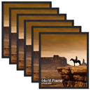 A PLUS MAX 14x16 Picture Frame Set of 6 Black Engineered Wood Frame - Brand New