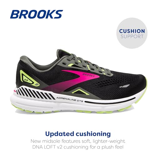 Brooks Women’s Adrenaline GTS 23 Supportive Running Grey/Black/Purple Size 10 - Like New
