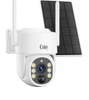 CETEY 4G LTE CELLULAR SOLAR SECURITY CAMERA WIRELESS OUTDOOR - WHITE - Like New