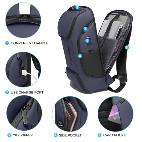 FUTURE AESTHEICS BUSINESS LAPTOP BACKPACK COMMUTE 7267B - BLUE - Like New