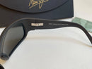 MAUI JIM LONGBOARD POLARIZED SUNGLASSES - MATTE BLACK RUBBER/GRAY 222-2M - Like New