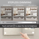 ELECWISH 23" X 17" LIGHTED VANITY MIRROR WITH STAND - 3-COLOR ADJUSTABLE - WHITE - Like New