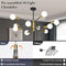BESLOWE 10-LIGHT MODERN SPUTNIK CHANDELIER, JP2034.10BKGD - BLACK & GOLD - Like New