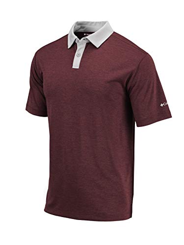 COLUMBIA MEN'S OMNI- WICK RANGE POLO (MEDIUM, DEEP MAROON) - Brand New