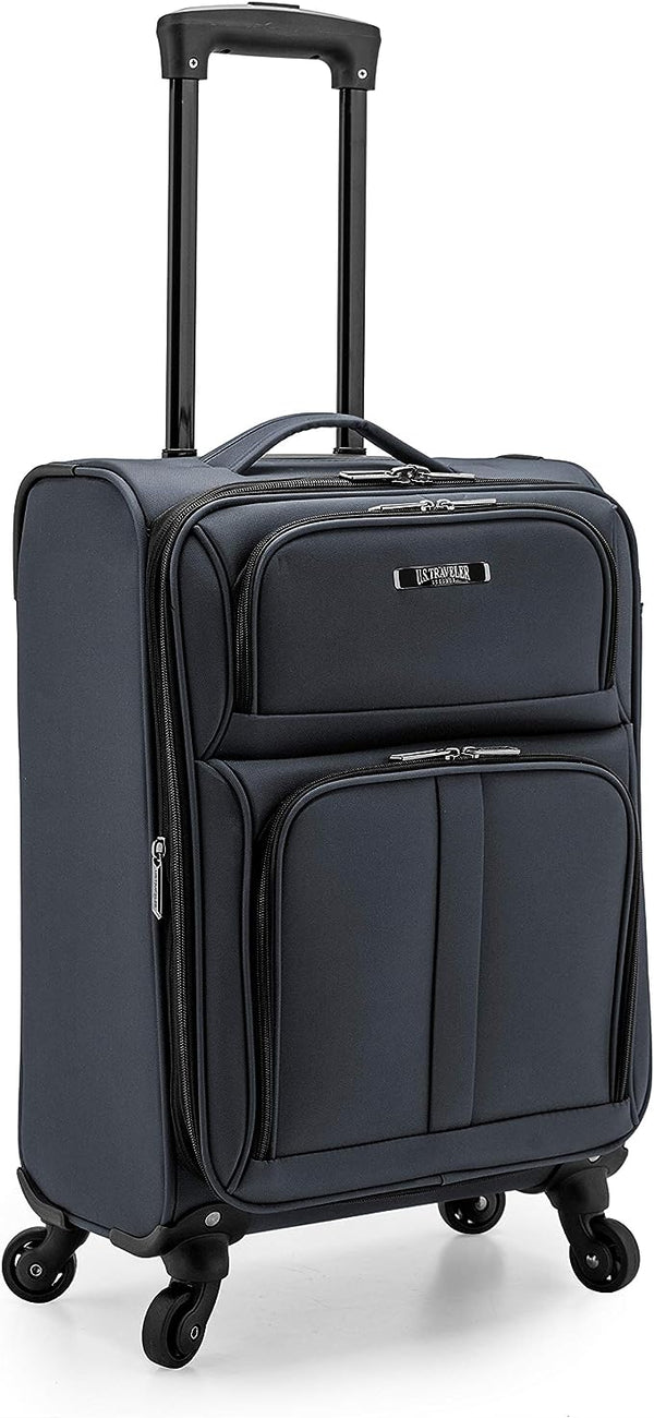 U.S. Traveler Anzio Softside Spinner Luggage Carry-on 22" US08120G22 - Dark Grey - Like New