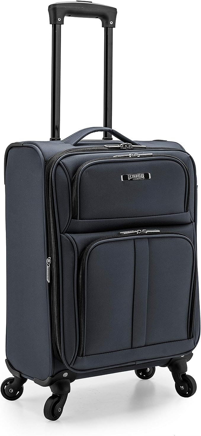 U.S. Traveler Anzio Softside Spinner Luggage Carry-on 22" US08120G22 - Dark Grey Like New