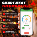 BYXAS SMART BLUETOOTH WIRELESS MEAT THERMOMETER DIGITAL 600FT - BLACK/SILVER - Like New