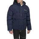 CHAMPION MEN'S QUILTED FULL-ZIP HOODED PUFFER JACKET MEN M PEACOAT PATCH POCKET - Brand New