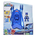 PJ Masks Glow & Go Cat-Car Preschool Toy Vehicle Light Up Racer Vehicle Blue - Like New