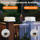 BRIGHTEVER 4X4 5X5 SOLAR POST CAP LIGHTS OUTDOOR 8-PACK - WHITE - Like New