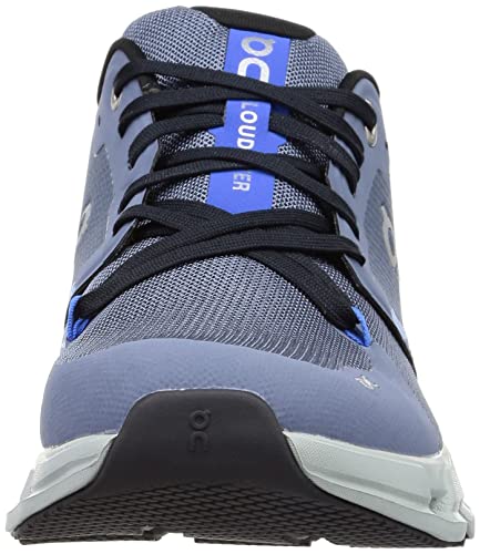 ON MEN'S CLOUDFLYER 4 SNEAKERS METAL/LAPIS SIZE MEN 11.5 - Like New