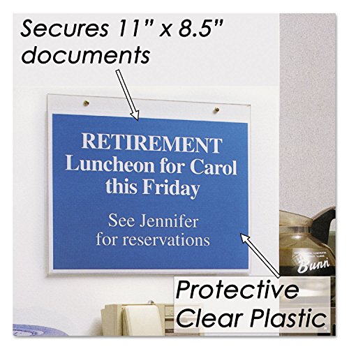 NuDell Clear Plastic Sign Holder Wall Mount 11 X 8.5 38008Z - CLEAR - Brand New