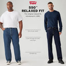 LEVI'S MEN'S 550 RELAXED FIT JEANS BIG & TALL - SIZE: MEN 42X36 - DARK STONEWASH - Brand New