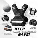 YES4ALL WEIGHTED VEST REFLECTIVE STRIP 20-32LBS E141 - BLACK - Like New