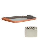 Goodful All-in-One Double Burner Griddle, Ceramic Nonstick, 18" x 11",Terracotta - Like New